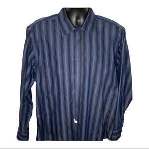 Pronto Uomo Blue Shirt Sz XL